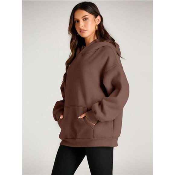 Womens Hoodies Oversized Sweatshirts Pullover Fleece Sweaters Winter Fall Outfit - Picture 3 of 8